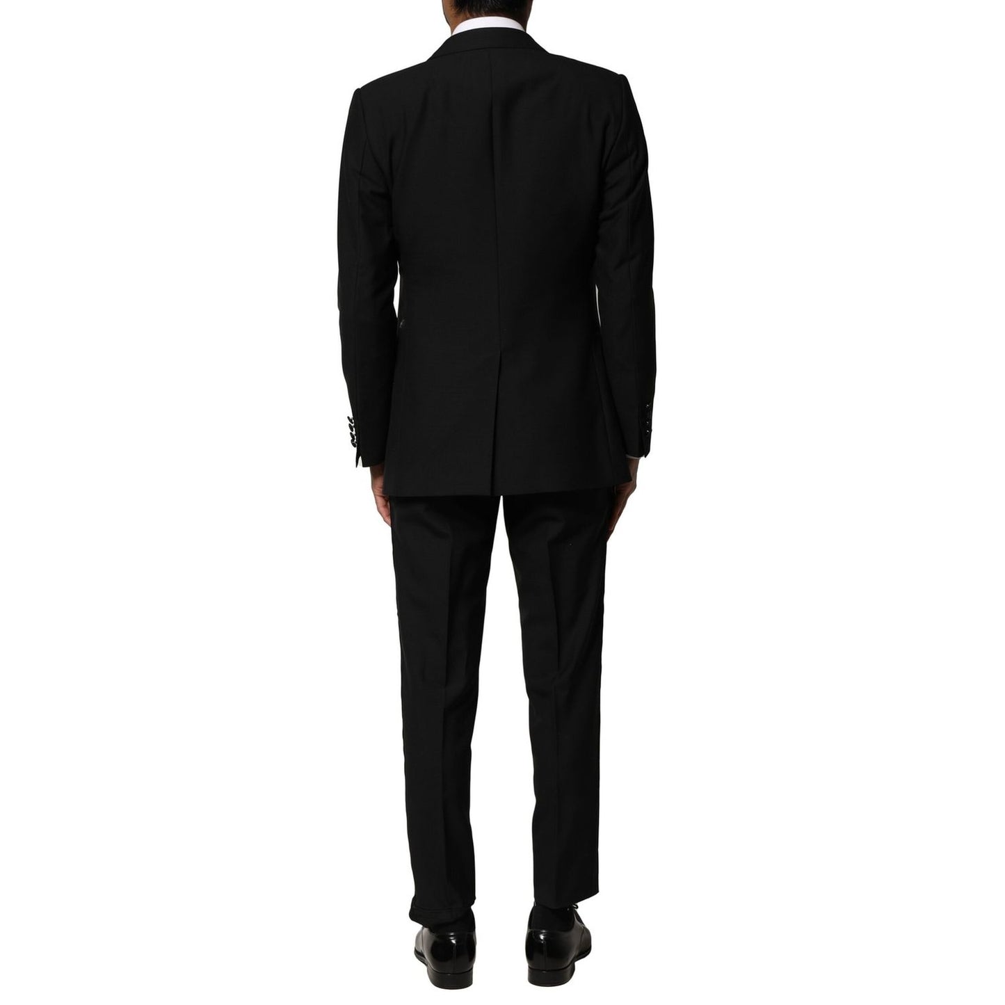 Dolce & Gabbana Black Wool 3 Piece Single Breasted Suit Dolce & Gabbana