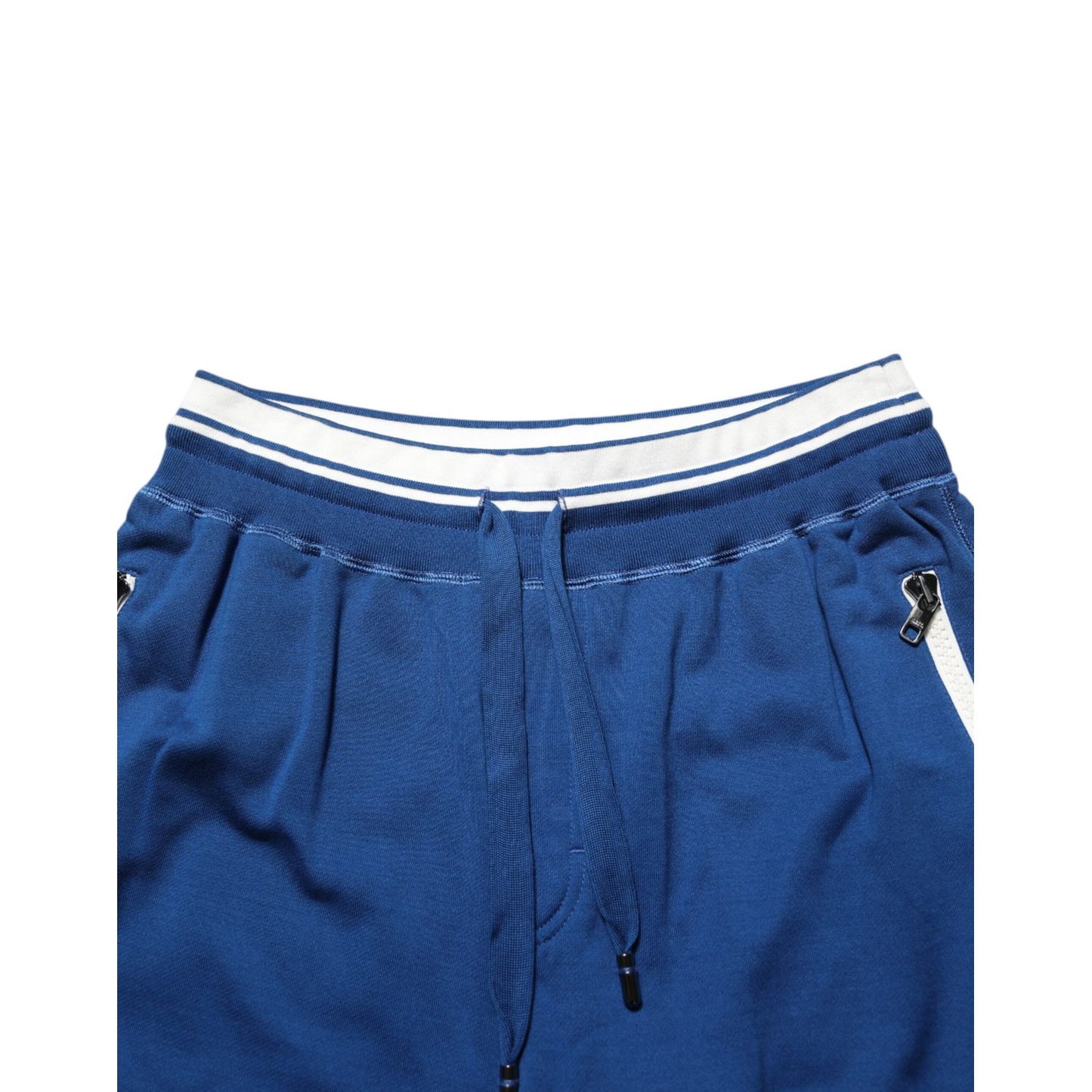 Dolce & Gabbana Blue Cotton Blend Bermuda Sweatpants Shorts Dolce & Gabbana