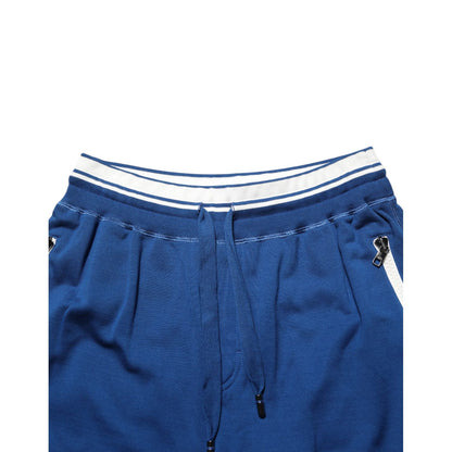 Dolce & Gabbana Blue Cotton Blend Bermuda Sweatpants Shorts Dolce & Gabbana