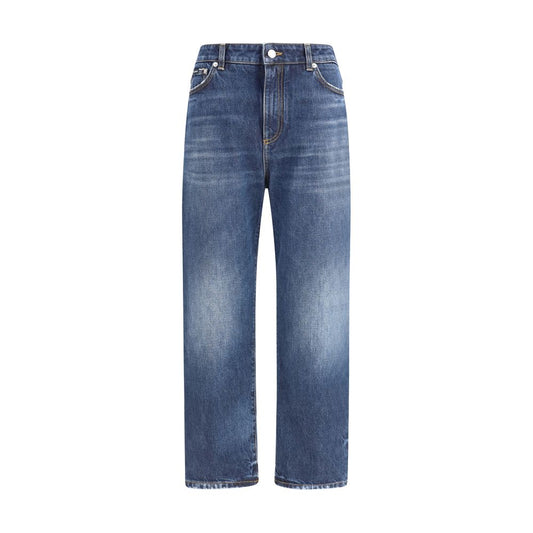Dolce & Gabbana Blue Cotton Boyfriend Jeans