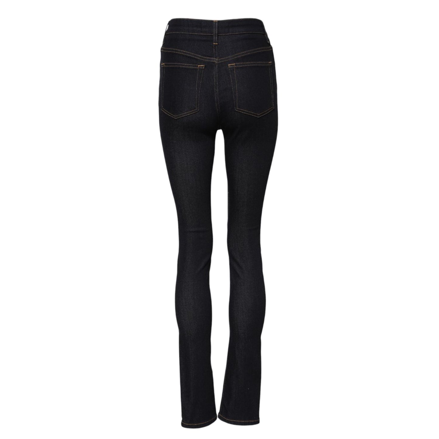 Dolce & Gabbana Blue Cotton High Waist Skinny Denim Jeans Dolce & Gabbana
