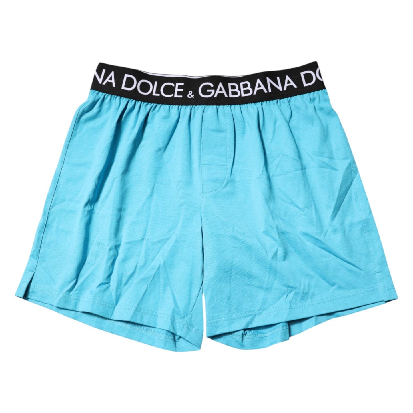 Dolce & Gabbana Blue Logo Waist Regular Boxer Shorts Underwear Dolce & Gabbana