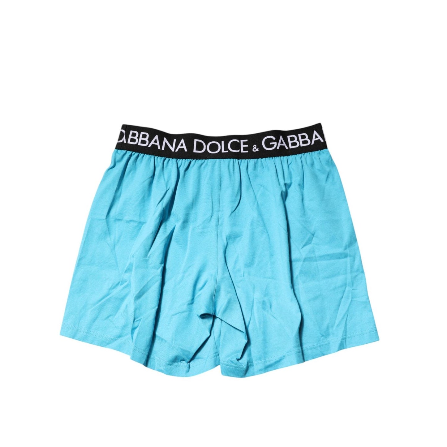 Dolce & Gabbana Blue Logo Waist Regular Boxer Shorts Underwear Dolce & Gabbana