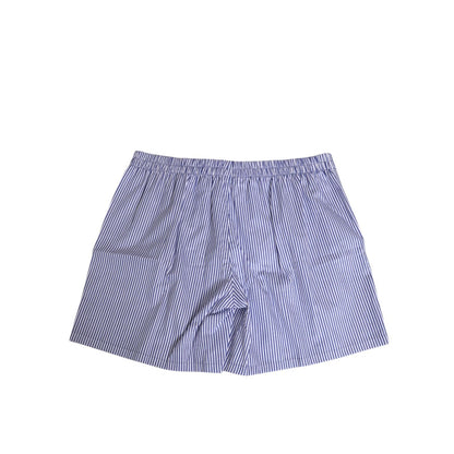 Dolce & Gabbana Blue White Cotton Striped Button Fly Shorts Swimwear Dolce & Gabbana