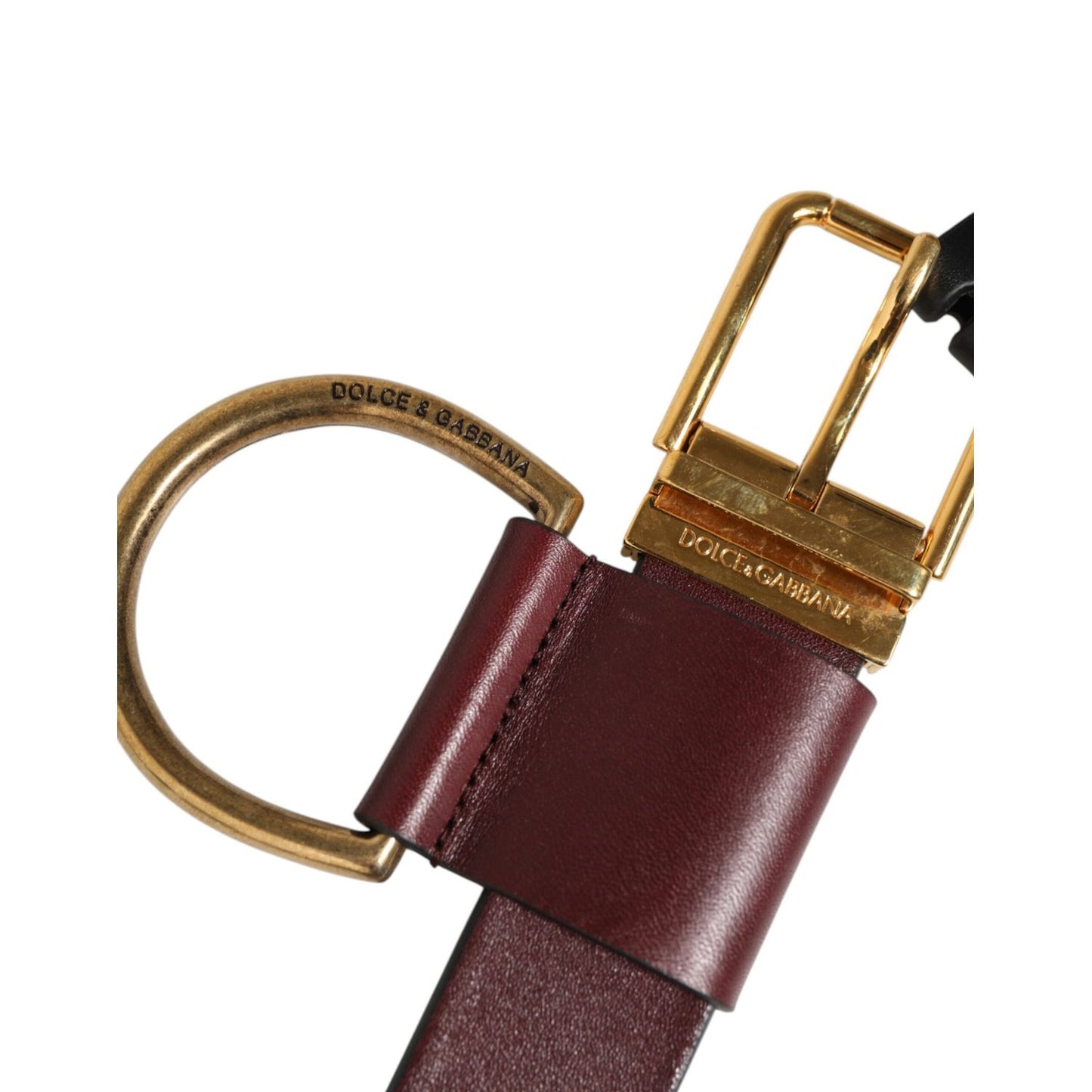 Dolce & Gabbana Brown Key Ring Clip Attachments Buckle Belt Dolce & Gabbana