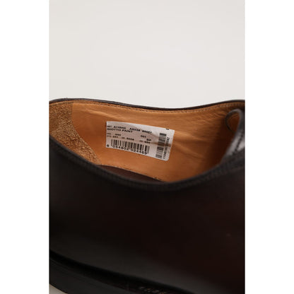 Dolce & Gabbana Brown Leather Lace Up Dress Men Derby Shoes Dolce & Gabbana