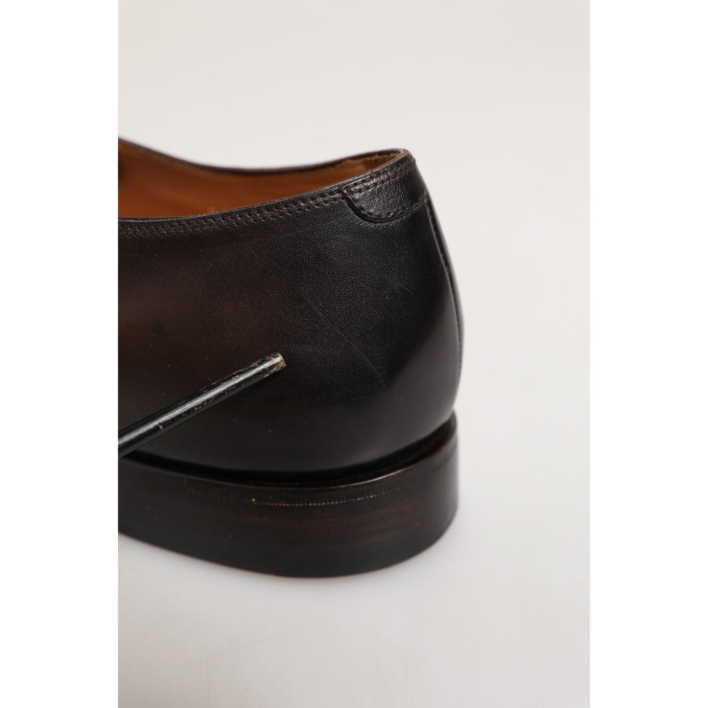 Dolce & Gabbana Brown Leather Lace Up Dress Men Derby Shoes Dolce & Gabbana