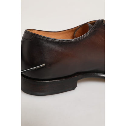 Dolce & Gabbana Brown Leather Lace Up Dress Men Derby Shoes Dolce & Gabbana