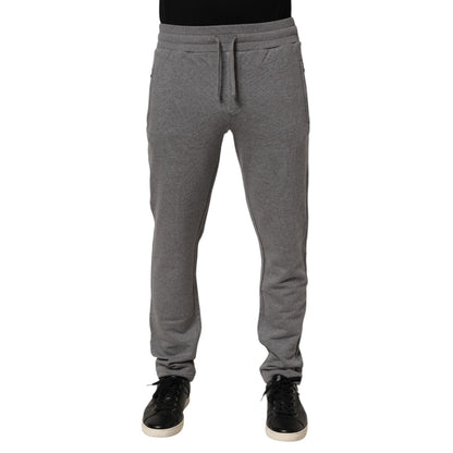 Dolce & Gabbana Cotton Jogger Sweatpants Trouser Gray Dolce & Gabbana