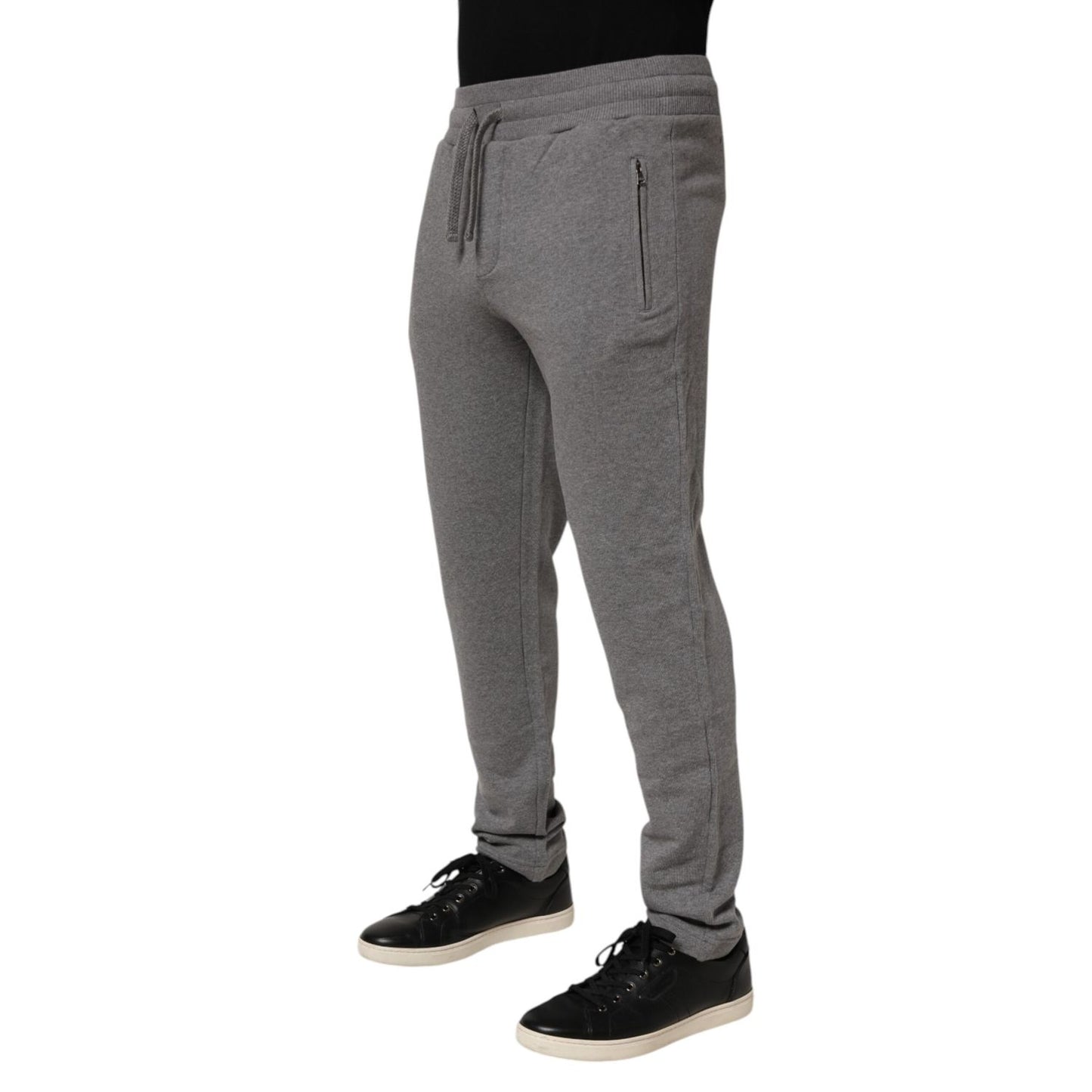 Dolce & Gabbana Cotton Jogger Sweatpants Trouser Gray Dolce & Gabbana