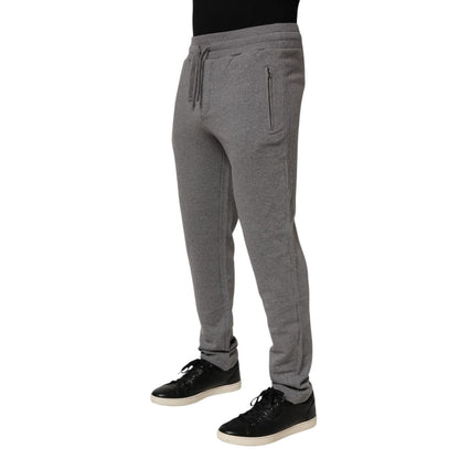 Dolce & Gabbana Cotton Jogger Sweatpants Trouser Gray Dolce & Gabbana