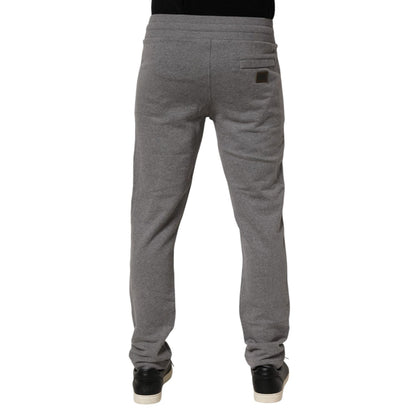 Dolce & Gabbana Cotton Jogger Sweatpants Trouser Gray Dolce & Gabbana