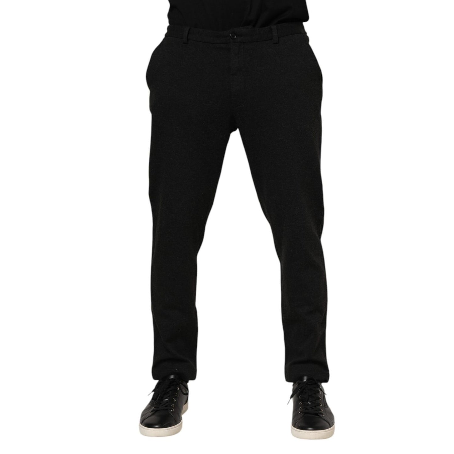 Dolce & Gabbana Dark Gray Viscose Dress Men Pants Dolce & Gabbana