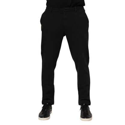 Dolce & Gabbana Dark Gray Viscose Dress Men Pants Dolce & Gabbana