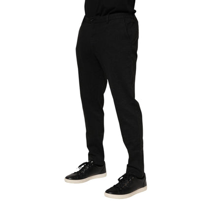 Dolce & Gabbana Dark Gray Viscose Dress Men Pants Dolce & Gabbana