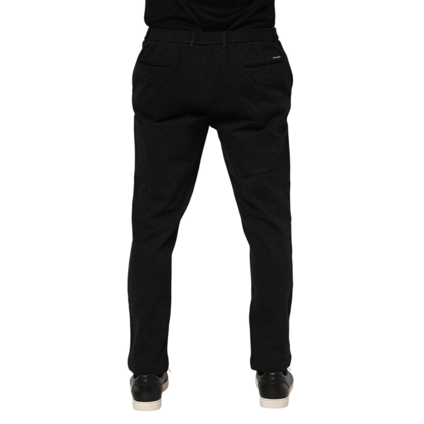 Dolce & Gabbana Dark Gray Viscose Dress Men Pants Dolce & Gabbana