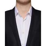 Dolce & Gabbana Dark Blue Wool Single Breasted Dress Coat Blazer JKT3746-48