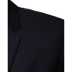 Dolce & Gabbana Dark Blue Wool Single Breasted Dress Coat Blazer JKT3746-48