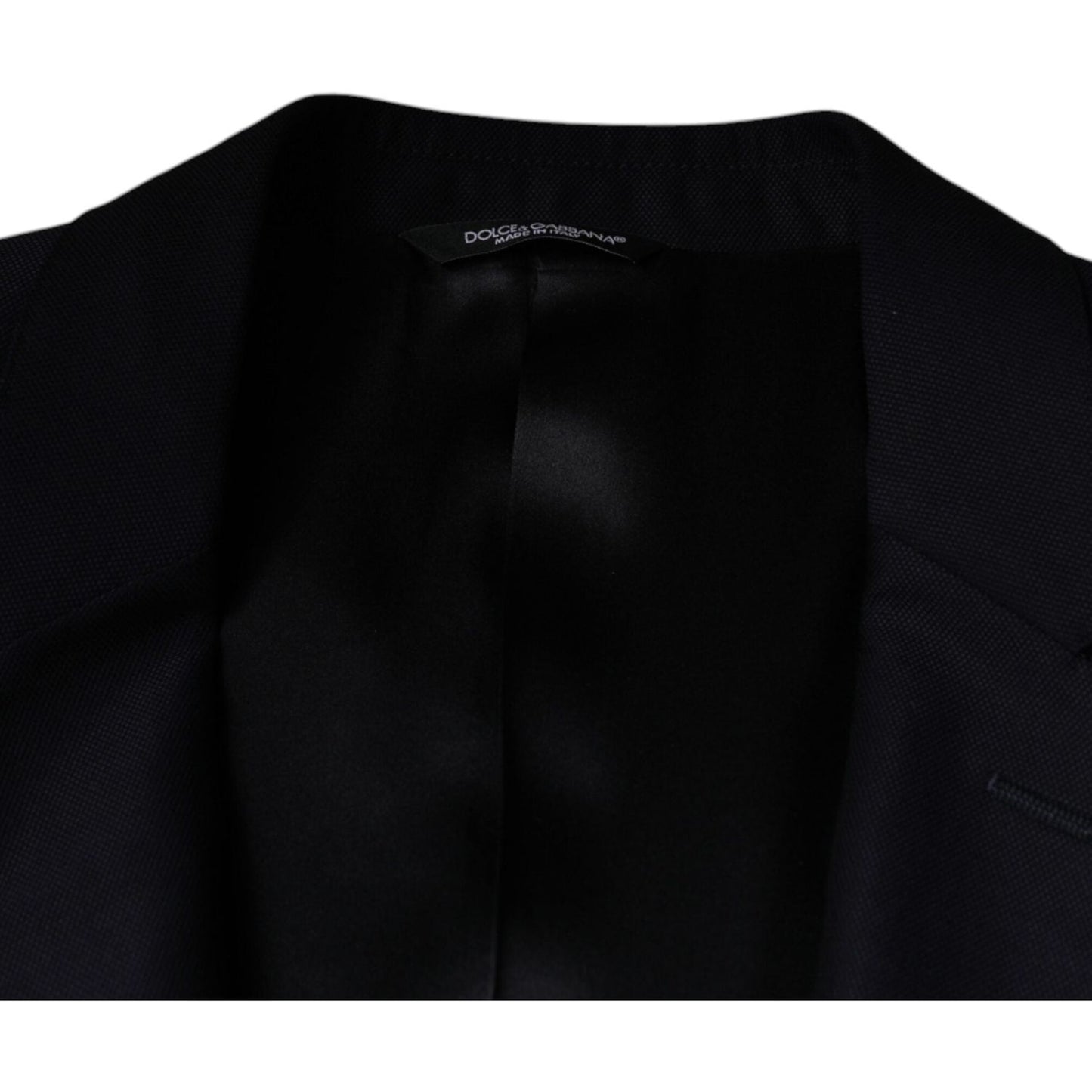 Dolce & Gabbana Dark Blue Wool Single Breasted Dress Coat Blazer JKT3746-48