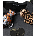 Dolce & Gabbana Gray Camouflage Animal Stuff Cotton T-shirt TSH86659-52