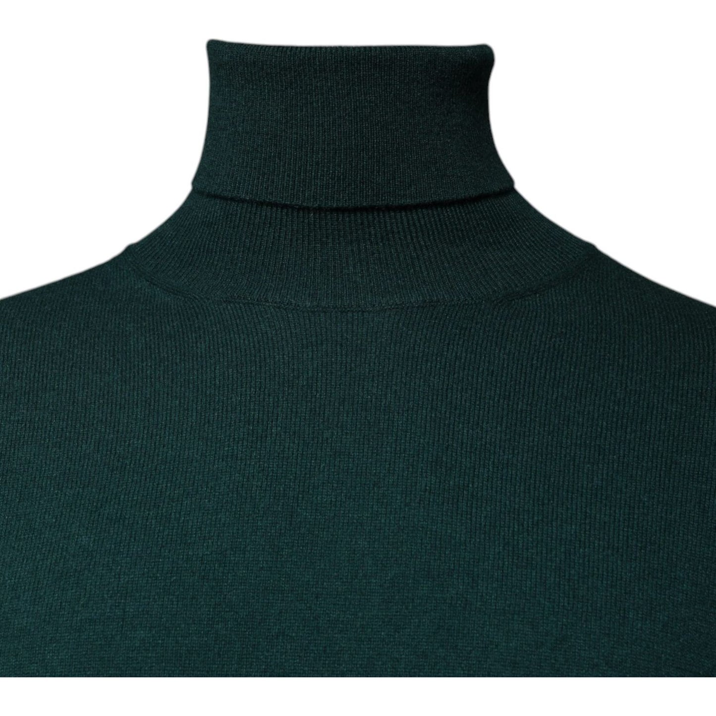 Dolce & Gabbana Green Cashmere Turtleneck Men Pullover Sweater TSH87580-50