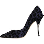 Dolce & Gabbana Violet Leopard Lurex High Heels Pumps Shoes LA11543-37