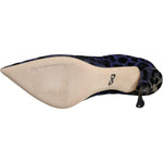 Dolce & Gabbana Violet Leopard Lurex High Heels Pumps Shoes LA11543-37