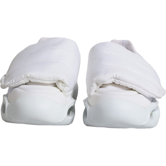Dolce & Gabbana White Padded Fabric Low Top Sneakers Shoes LA11955-39
