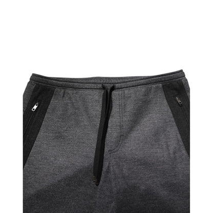 Dolce & Gabbana Gray Black Wool Blend Jogger Sweatpants Pants Dolce & Gabbana