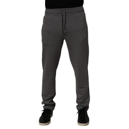 Dolce & Gabbana Gray Cotton Jogger Sweatpants Trouser Pants Dolce & Gabbana