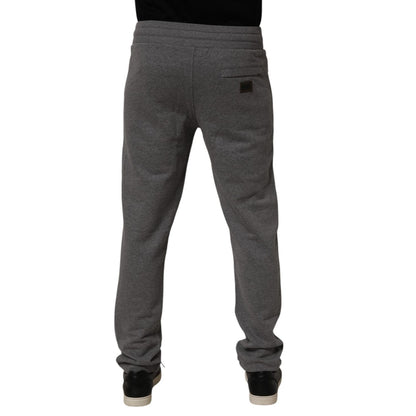 Dolce & Gabbana Gray Cotton Jogger Sweatpants Trouser Pants Dolce & Gabbana