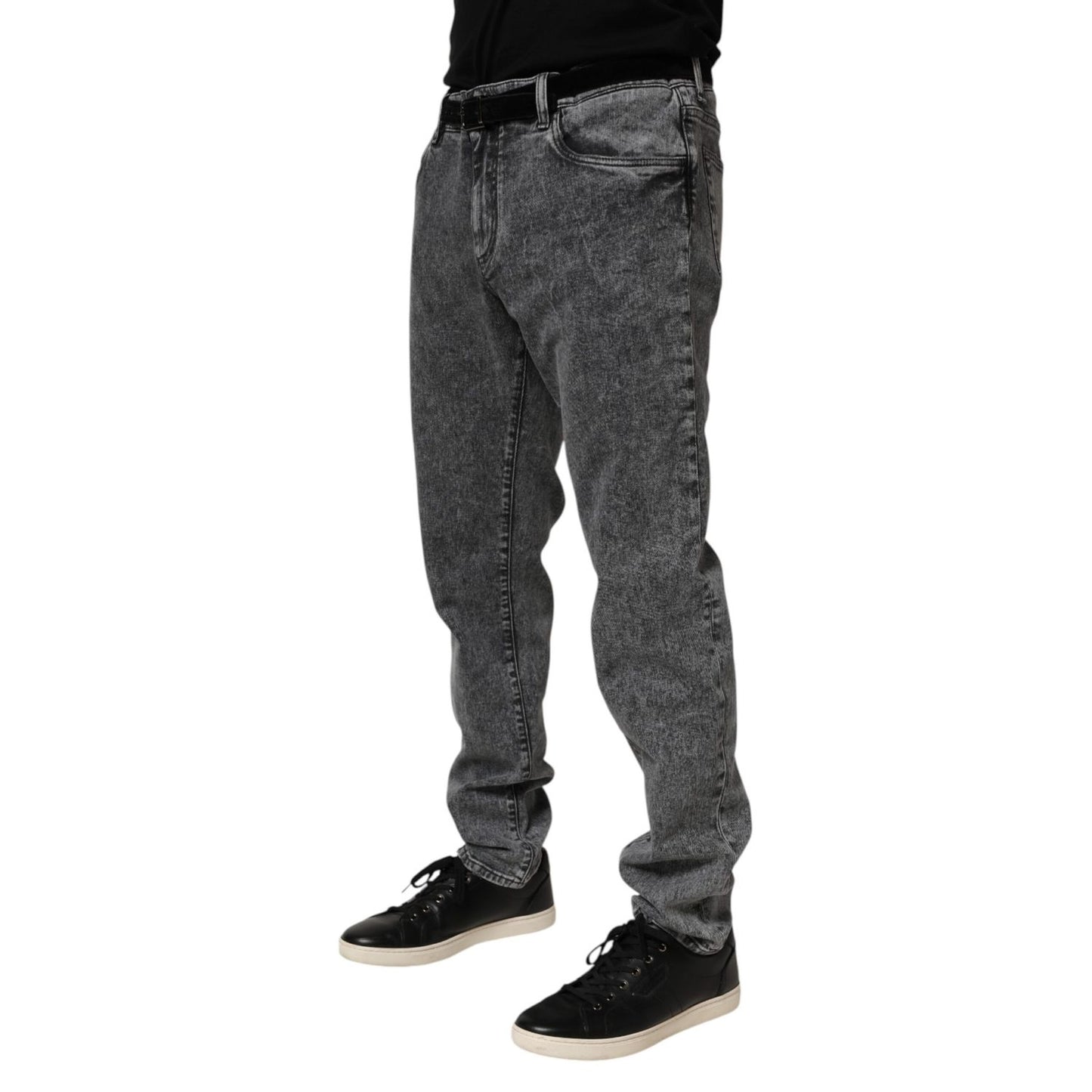Dolce & Gabbana Gray Cotton Slim Fit Denim Trouser Jeans Dolce & Gabbana