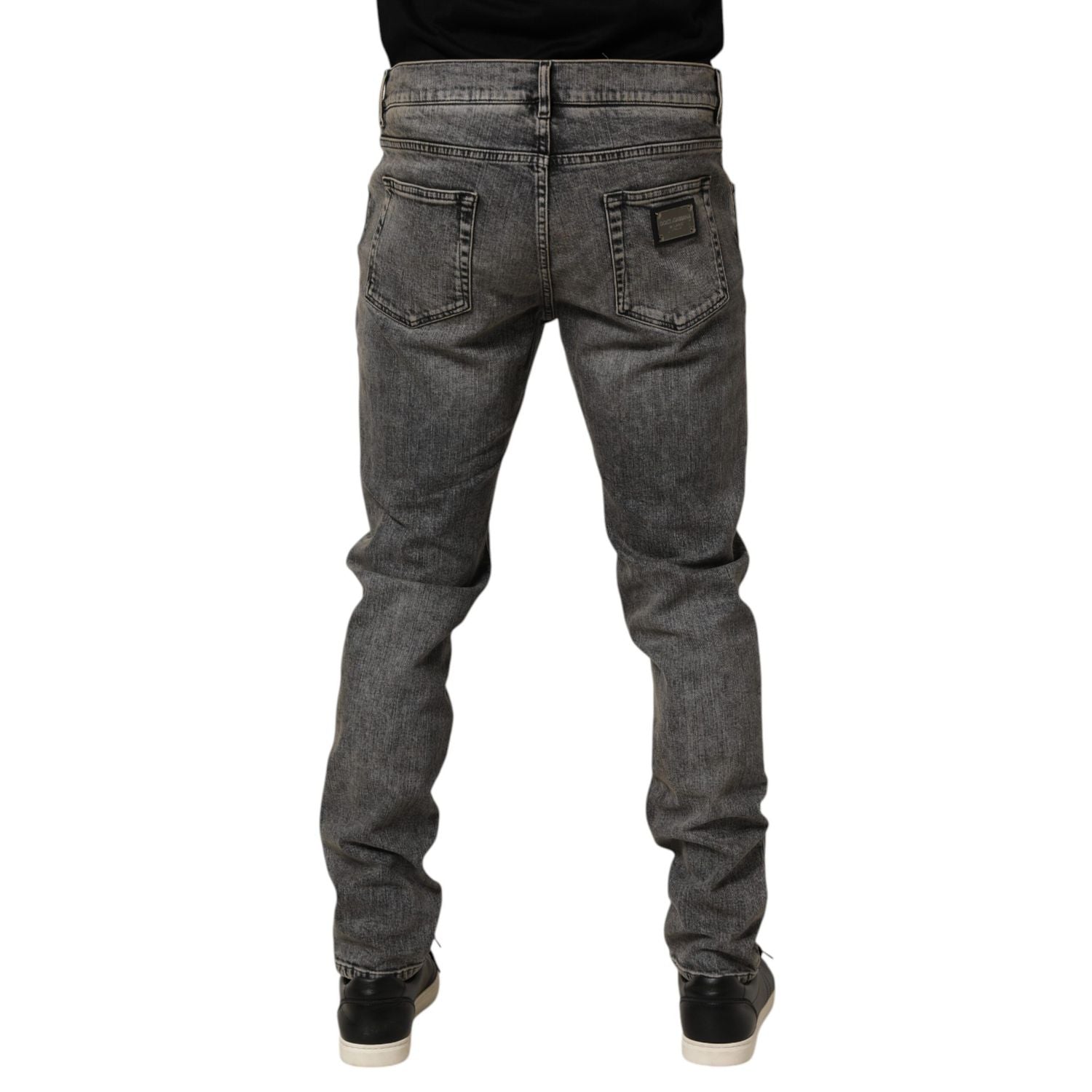 Dolce & Gabbana Gray Cotton Stretch Slim Fit Men Denim Jeans