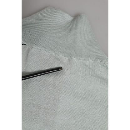 Dolce & Gabbana Gray Turtle Neck 3/4 Sleeves Pullover Top Dolce & Gabbana