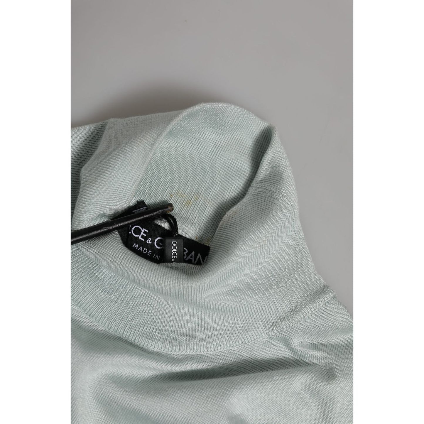 Dolce & Gabbana Gray Turtle Neck 3/4 Sleeves Pullover Top Dolce & Gabbana