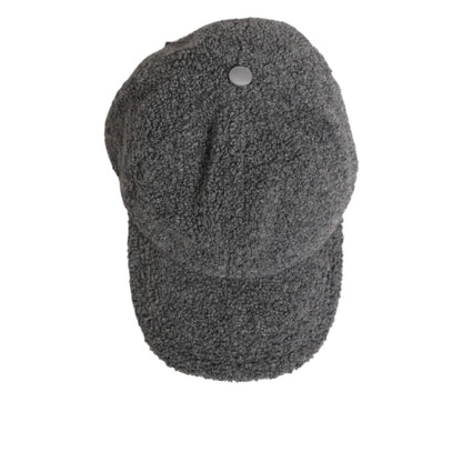 Dolce & Gabbana Gray Wool Fleece Rapper Men Baseball Capello Hat Dolce & Gabbana