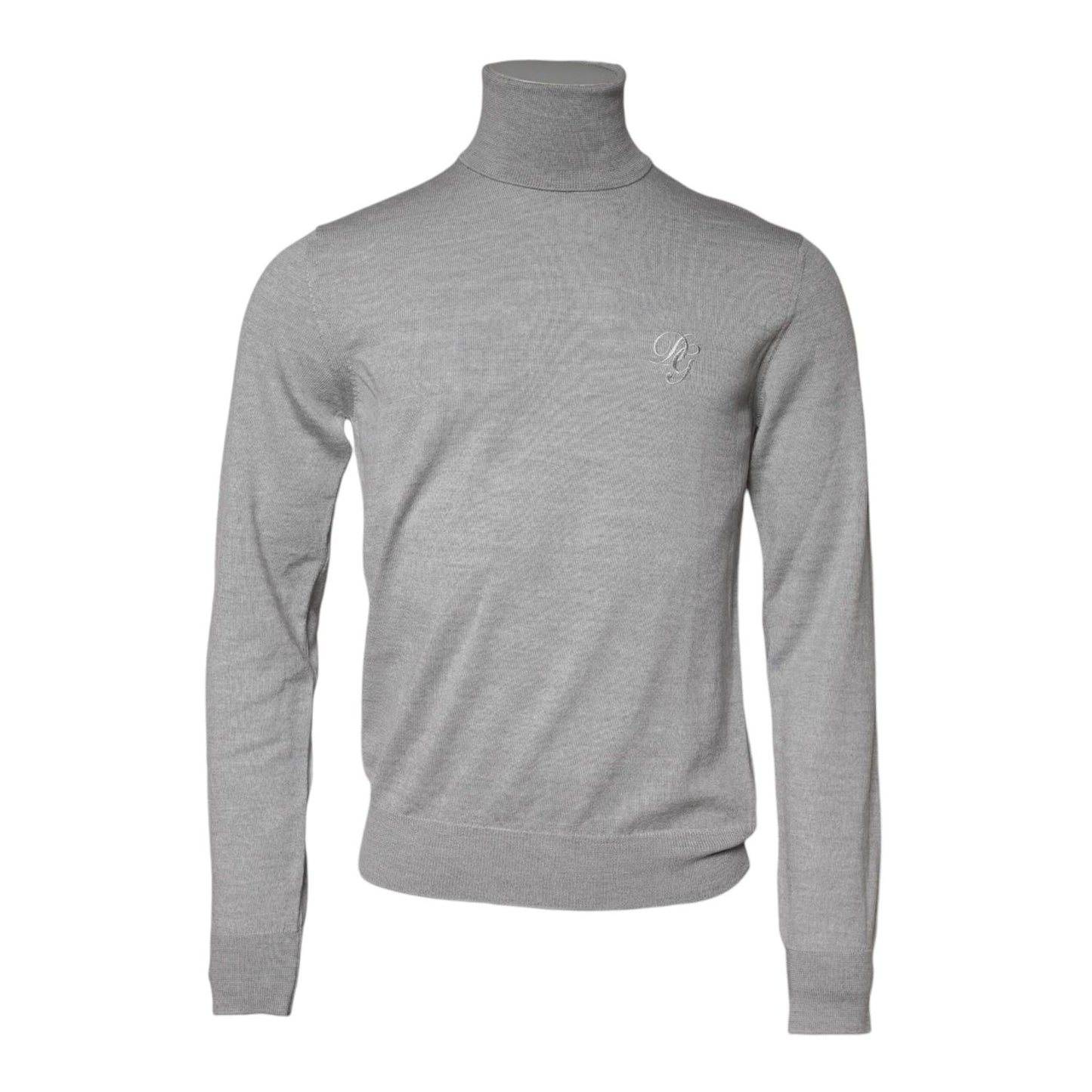 Dolce & Gabbana Gray Wool Knitted Men Pullover Sweater Dolce & Gabbana