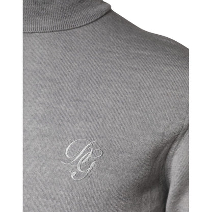 Dolce & Gabbana Gray Wool Knitted Men Pullover Sweater Dolce & Gabbana