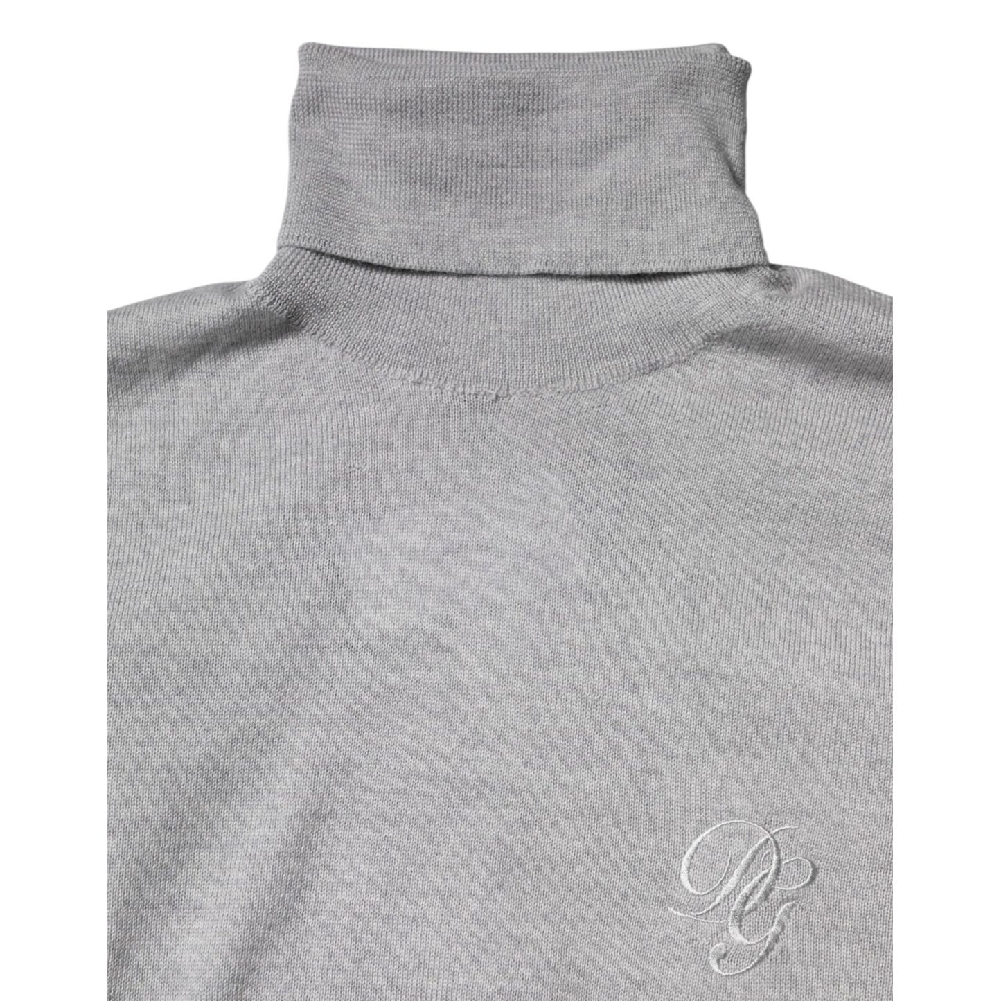 Dolce & Gabbana Gray Wool Knitted Men Pullover Sweater Dolce & Gabbana