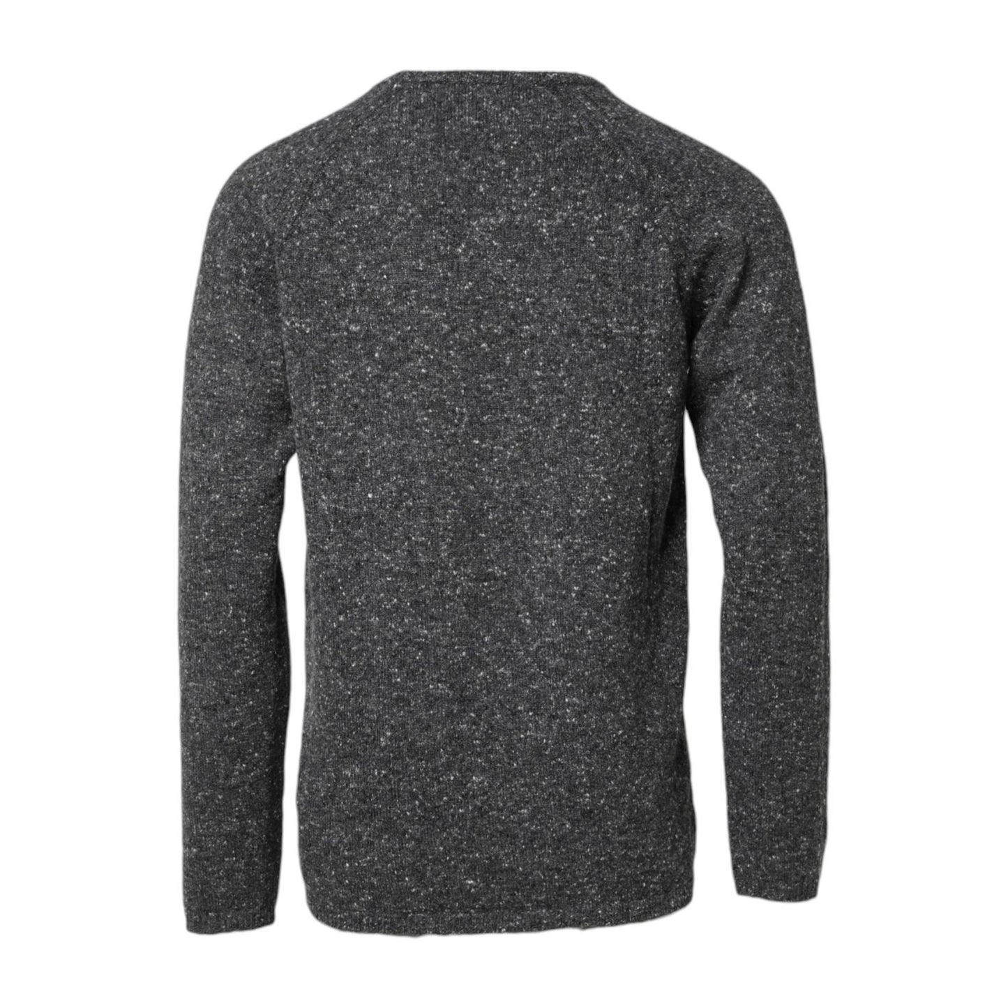 Dolce & Gabbana Gray Wool Knitted Round Neck Pullover Sweater Dolce & Gabbana
