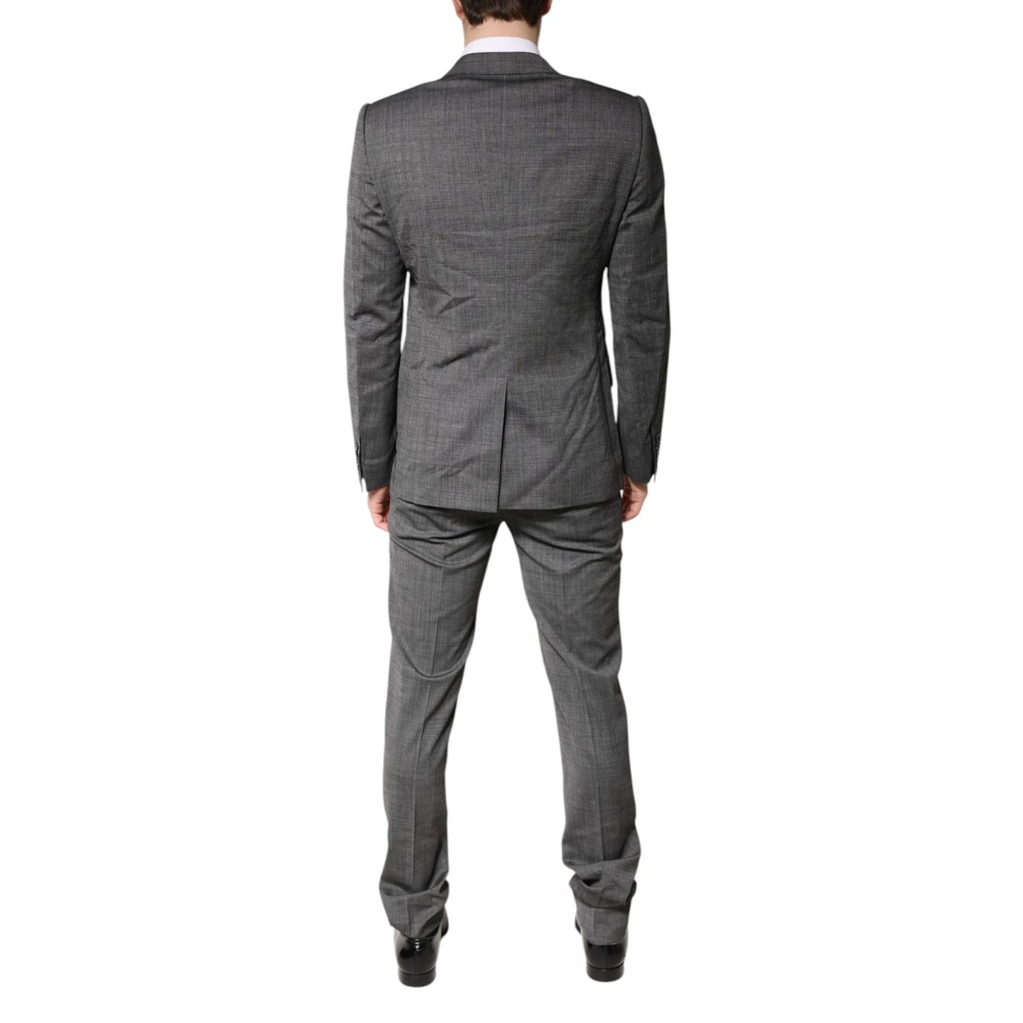 Dolce & Gabbana Gray Wool Single Breasted 2 Piece Suit Dolce & Gabbana