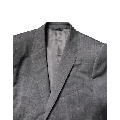 Dolce & Gabbana Gray Wool Single Breasted 2 Piece Suit Dolce & Gabbana