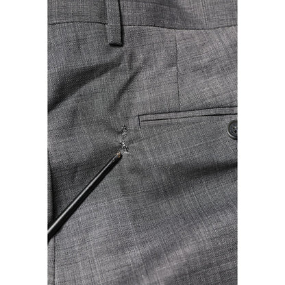 Dolce & Gabbana Gray Wool Single Breasted 2 Piece Suit Dolce & Gabbana