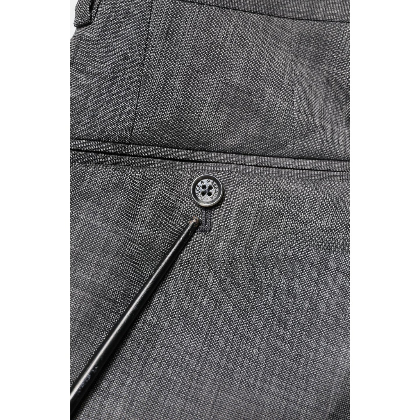 Dolce & Gabbana Gray Wool Single Breasted 2 Piece Suit Dolce & Gabbana