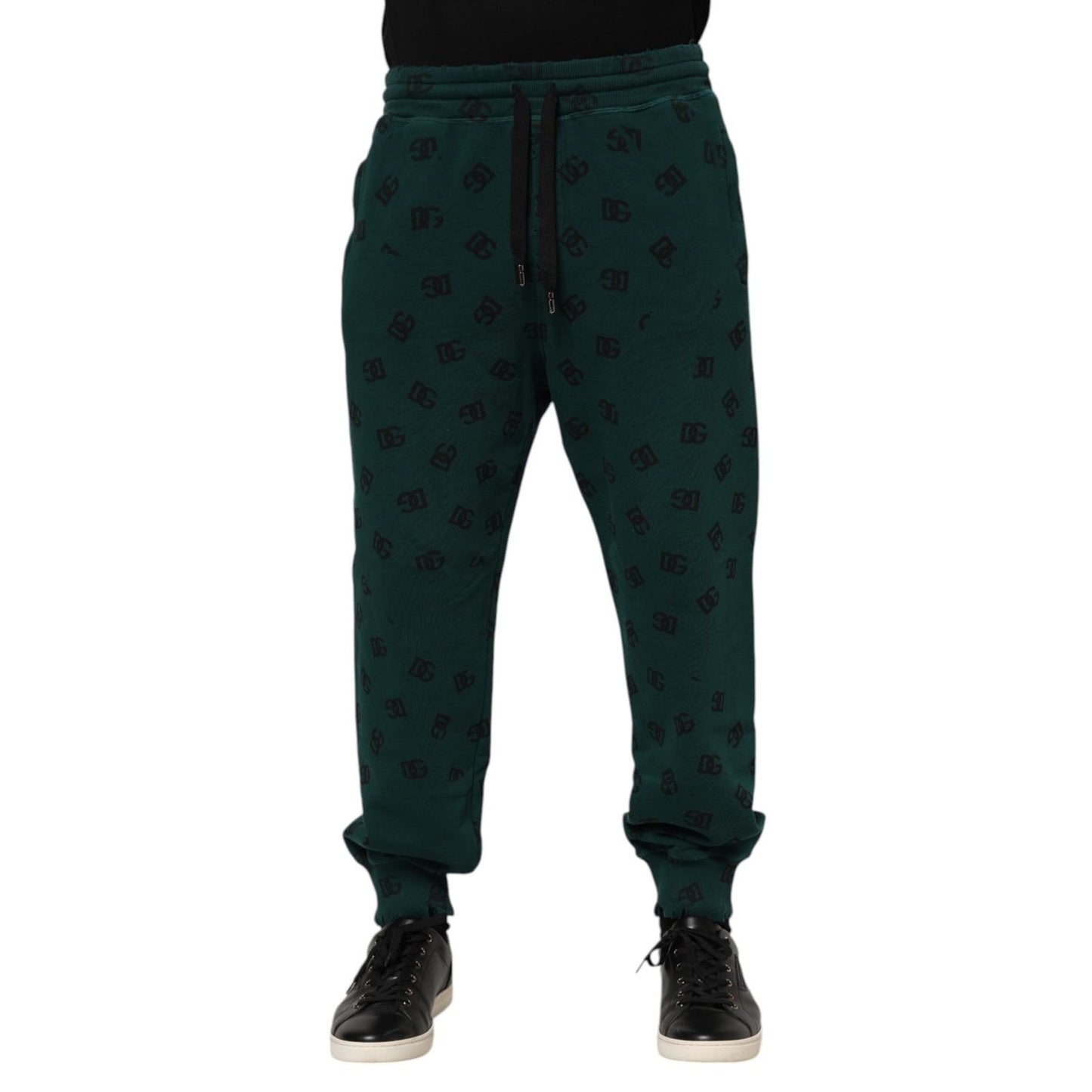 Dolce & Gabbana Green Logo Print Jogger Men Sweatpants Pants Dolce & Gabbana
