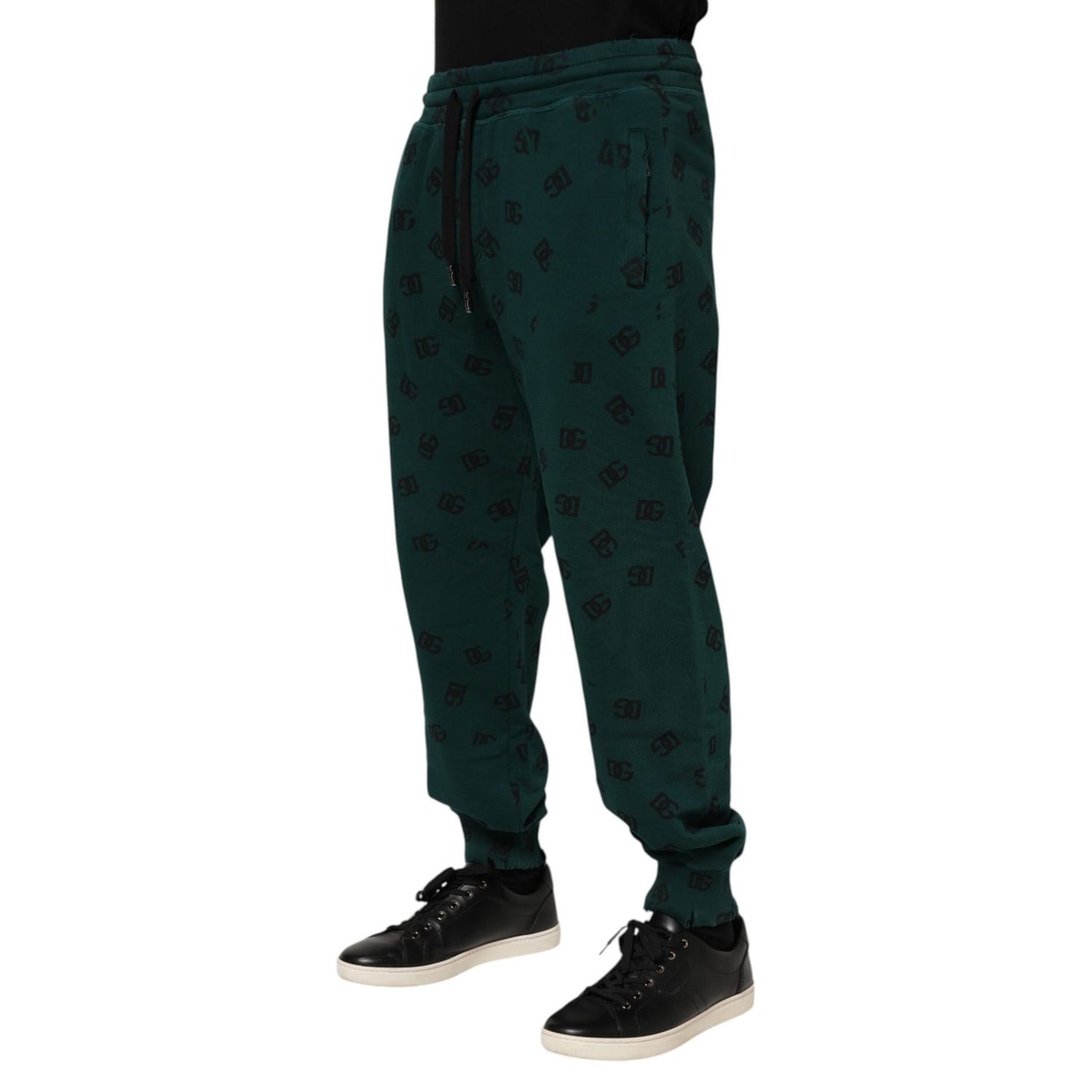 Dolce & Gabbana Green Logo Print Jogger Men Sweatpants Pants Dolce & Gabbana
