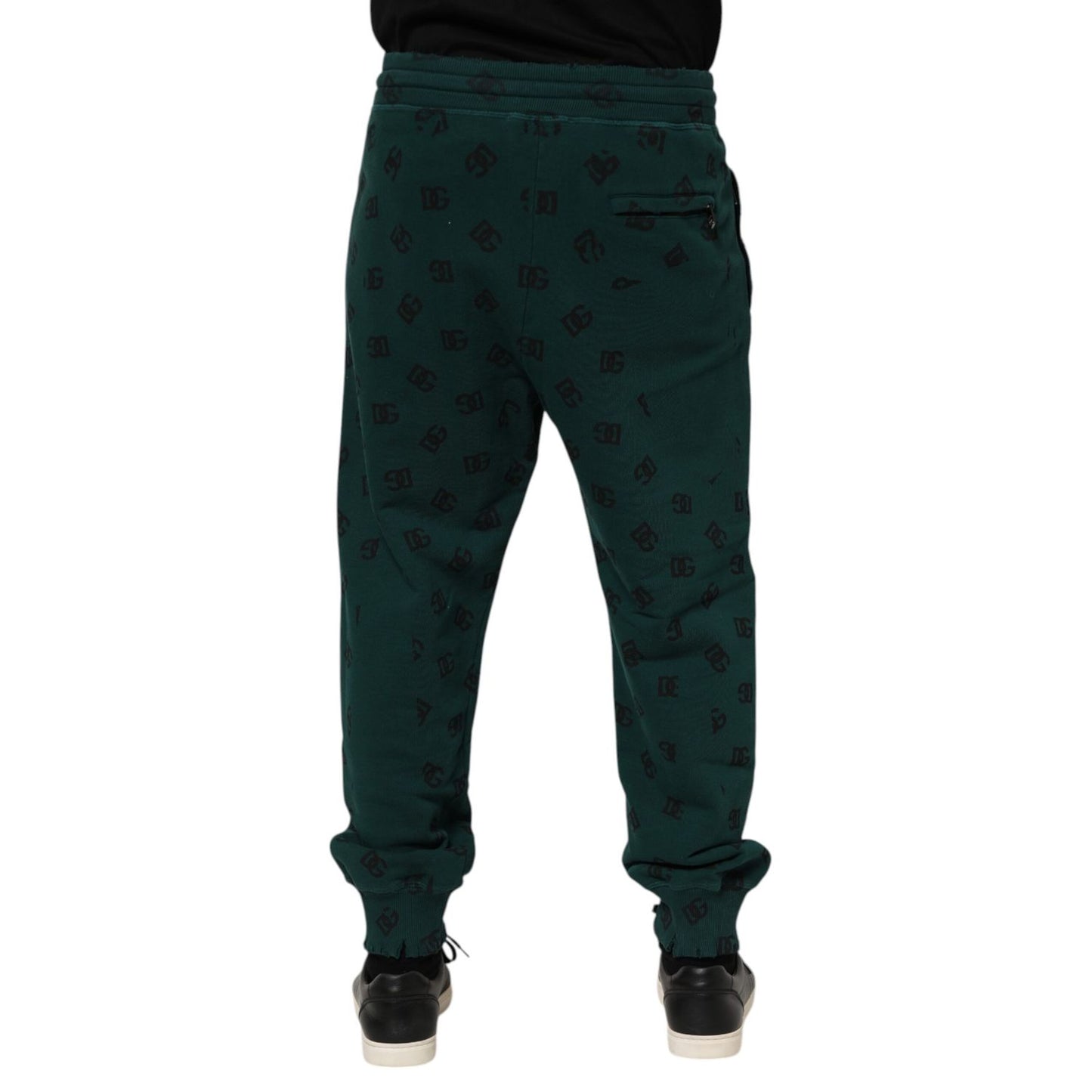 Dolce & Gabbana Green Logo Print Jogger Men Sweatpants Pants Dolce & Gabbana