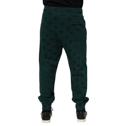Dolce & Gabbana Green Logo Print Jogger Men Sweatpants Pants Dolce & Gabbana