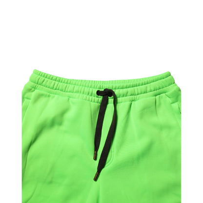 Dolce & Gabbana Green Patchwork Cargo Bermuda Men Shorts Dolce & Gabbana