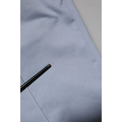 Dolce & Gabbana Light Blue Cotton Drawstring Elastic Waist Men Pants Dolce & Gabbana